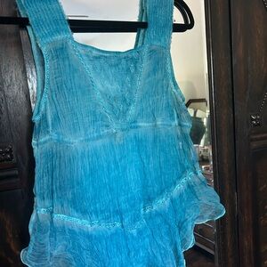 Blue Sleeveless Women's Top